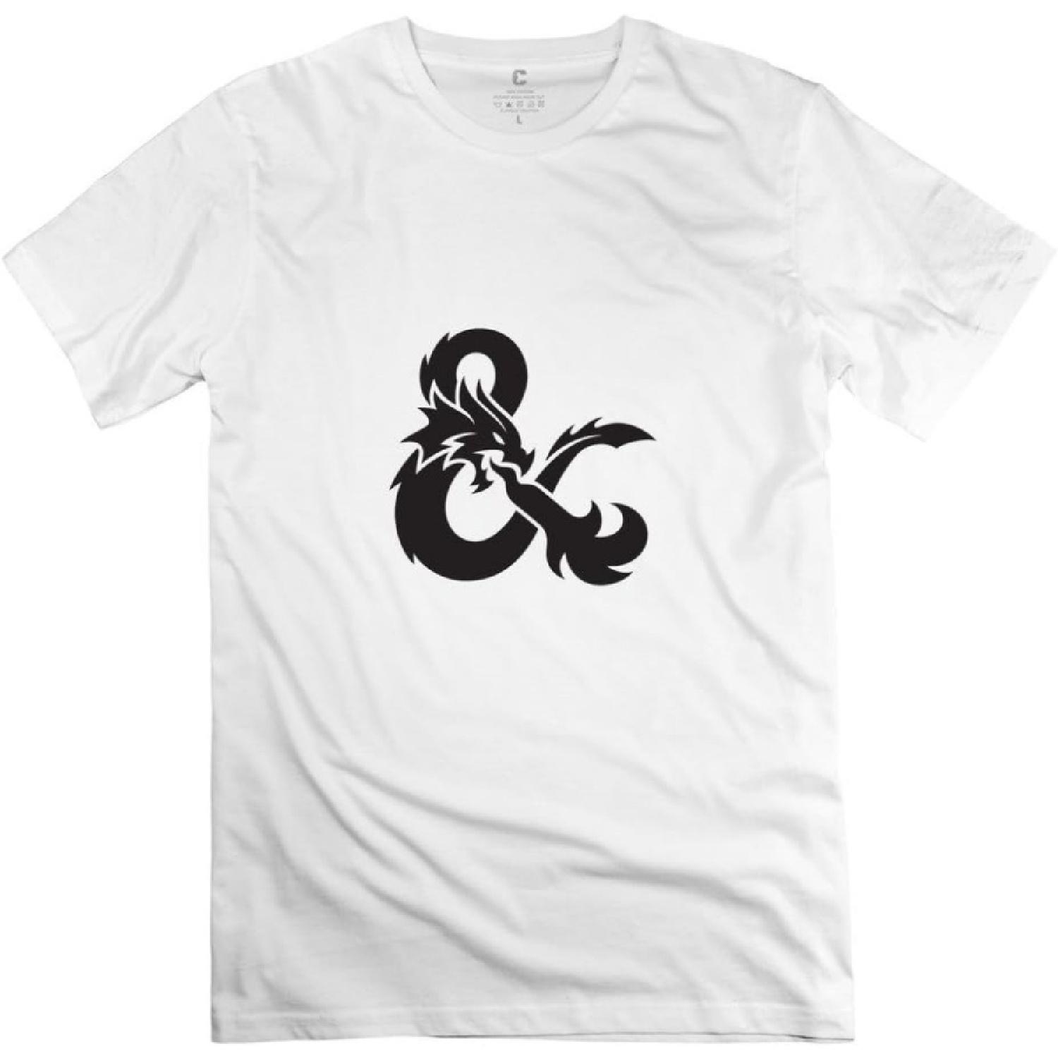 QDJT Men s Dungeons Dragons T-Shirt XXXXXL белый