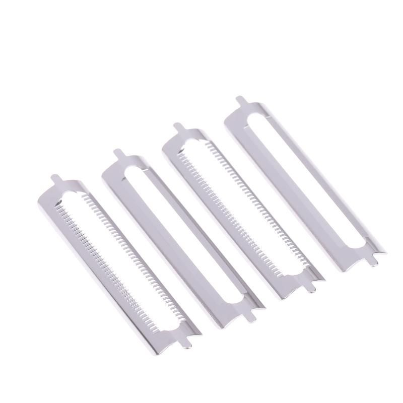 10 st Rostfritt Stål Skalare Blad Ersättning Dubbel Skalare Sparisskalare Multifunktionella Skalverktyg Köksredskap