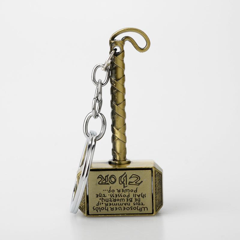 Bottle Opener Keychain Thor Hammer Metal Keychain Cosplay Prop Key Holder for Fans Bag Gifts for Dad Boyfriend Kitchen Gadgets