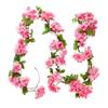 2.2m Flower Garland Artificial Flower String With Leaves Silk Sakura Cherry Ivy Vine Blossom For Wedding Home Garden Arch Decor