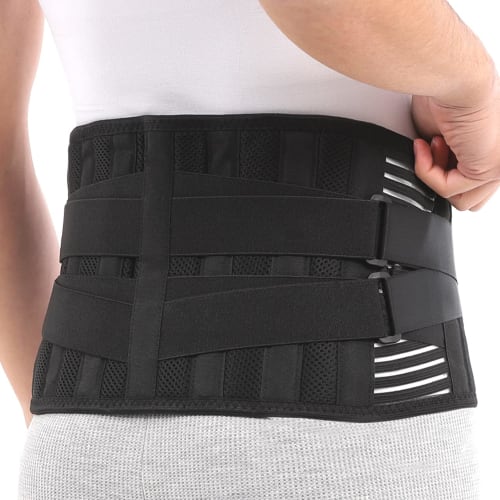 

SPORTIA Lumbar Support [Recommended by Chiropractors] Lumbar Corset, Lumbar Belt, Lumbar Support Belt, Unisex, Size L