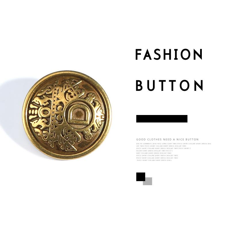 10 szt. Okrągłe Metalowe Guziki Męskie i Damskie Ubrania Kurtka Płaszcz Retro Guziki Wszechstronny Garnitur Sweter Premium Akcesoria Guzikowe