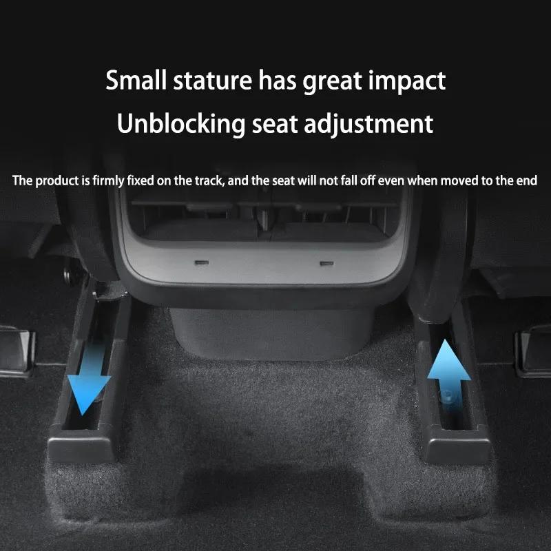 4pcs Rear Seat Rail Cover Protector For Tesla Model 3 Y Juniper 2026 Accessories Backseat Child Anti-kick Pad Protection Cover