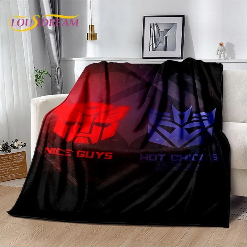 Cartoon T-Transformers Autobots Soft Flannel Blanket for Beds Bedroom Sofa Picnic,Throw Blanket for Cover Outdoor Leisure Gift