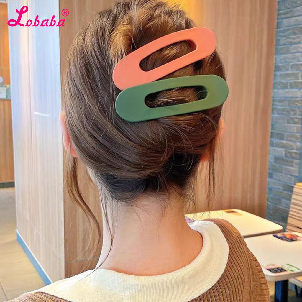 Strong Hold Matte Duck Billed Hair Clips and Barrettes - Acrylic Flat Hair Claws for Women and Girls