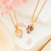 Necklace Women's Exquisite Tulip Zircon Necklace Autumn and Winter Niche Design Sense Light Luxury Fashion Versatile Non-fading Accessories