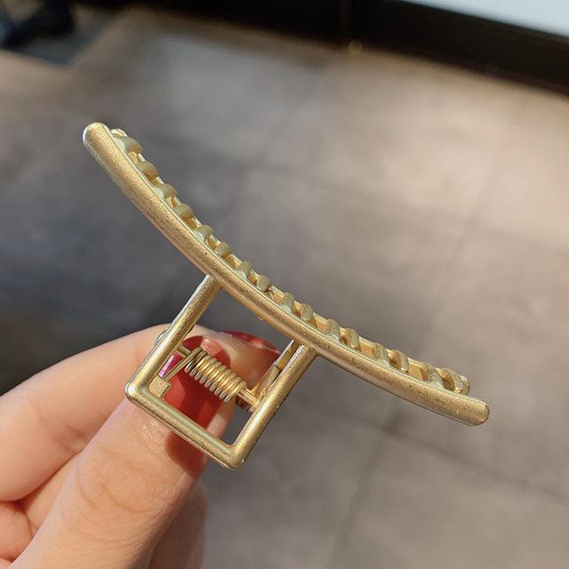 New Women Elegant Gold Silver Hollow Geometric Metal Hair Claw Hairpin Headband Crab Hair Clips Fashion Hair Accessories