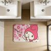 Cute M-my Melody Bathroom Mat Anti-slip Absorb Water Long Strip Cushion Bedroon Mat Welcome Doormat