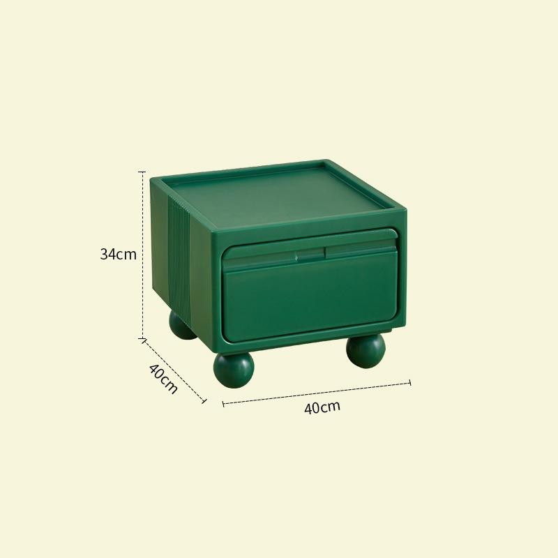 Nordische Kunststoff-Nachttische Schubladen Design Minimalistischer Nachttisch Schlafzimmer Mobiler Tisch Schlafzimmermöbel