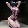 Yiyue Erotic Underwear French High-end Lace Seduction Onesie Sexy Open Crotch Perspective Flirting Pajamas 1101