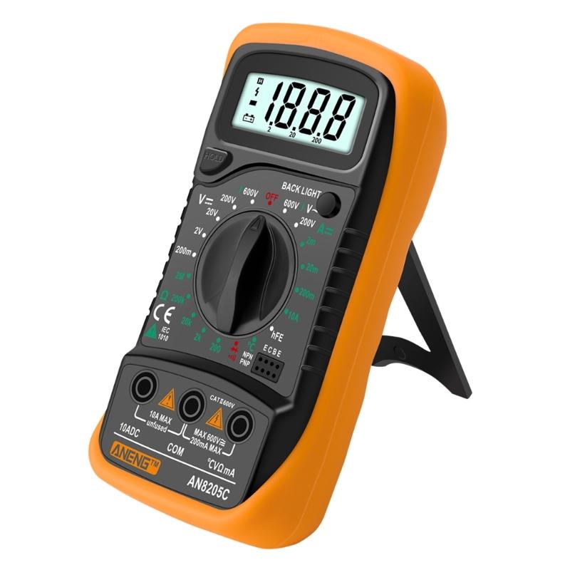 ANENG-AC/DC Ammeter Volt Ohm Tester Meter Diode-Audion Multimeter with Thermocouple Electrical Tester Meter 1999 Counts