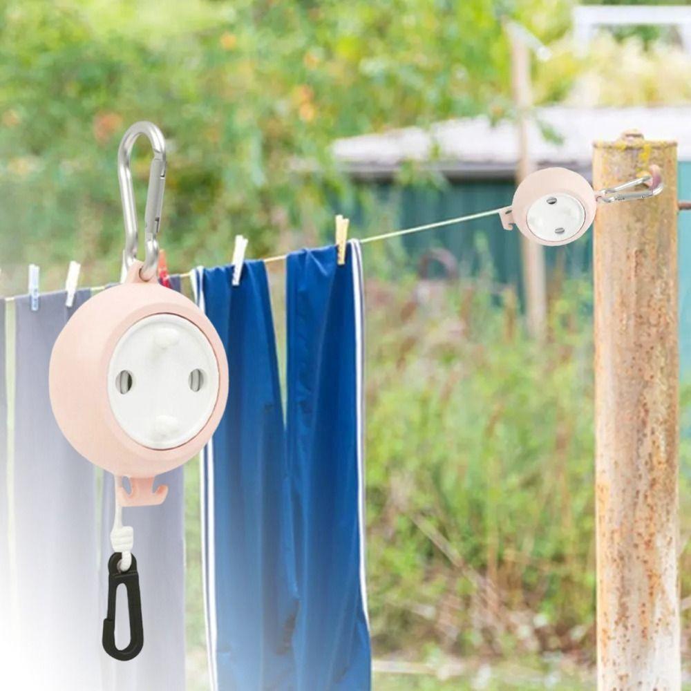 10m Clothes Drying Rope Portable Travel Drying Rack Lightweight Retractable Clothesline  Camping