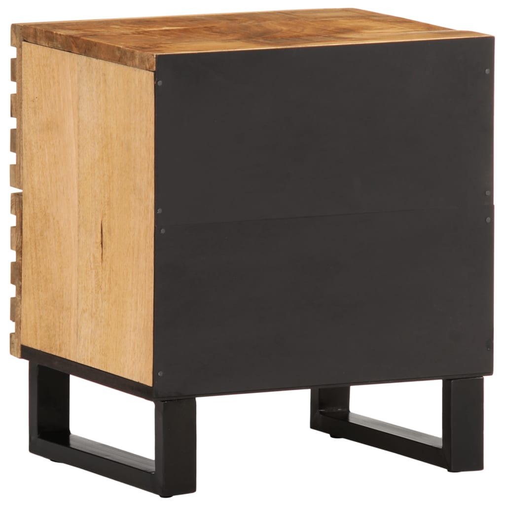 Nightstands 2 Pcs. 40x34x46 cm Rough Mango Wood