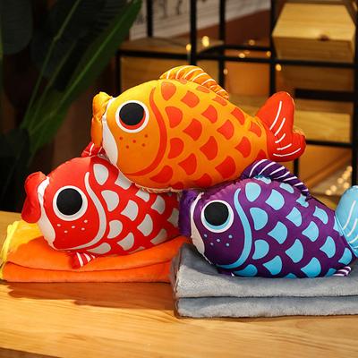 Creative Koi Fish Hand Warmer Pillow Plush Toy Home Sofa Pillow Cushion Office Nap Air Conditioning Blanket