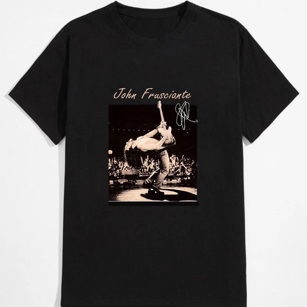 Black 80s style short sleeve tshirt john frusciante inspired size sxl S