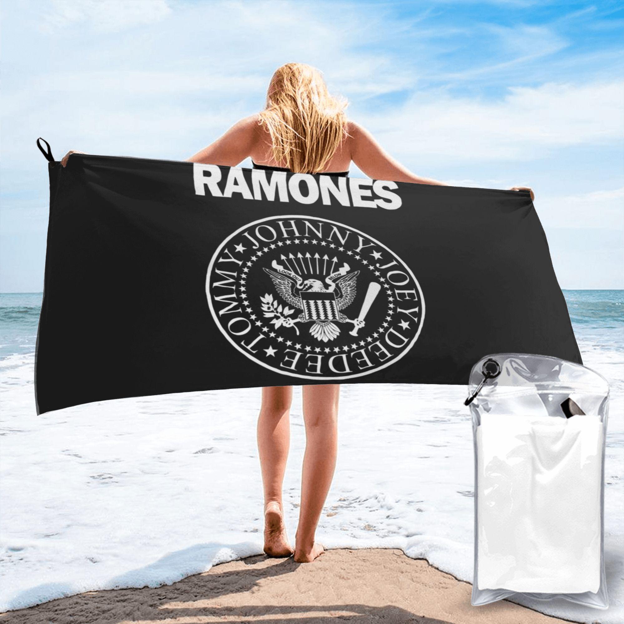 

The Ramone Merch Beach Towel Soft Microfiber Quick Dry Absorbent Quick Towels For Bath W40*H60(CM)