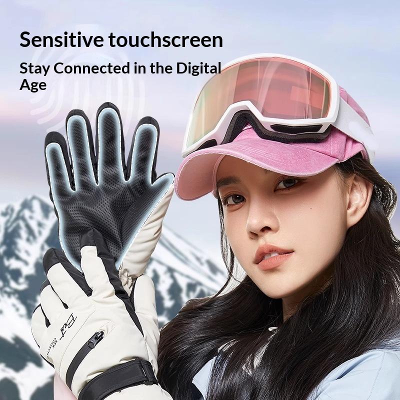Winter Cycling Gloves Non Slip Touch Ski Gloves Snowboard Accessories Waterproof Pocket Warm Men'S And Women'S Thermal Gloves