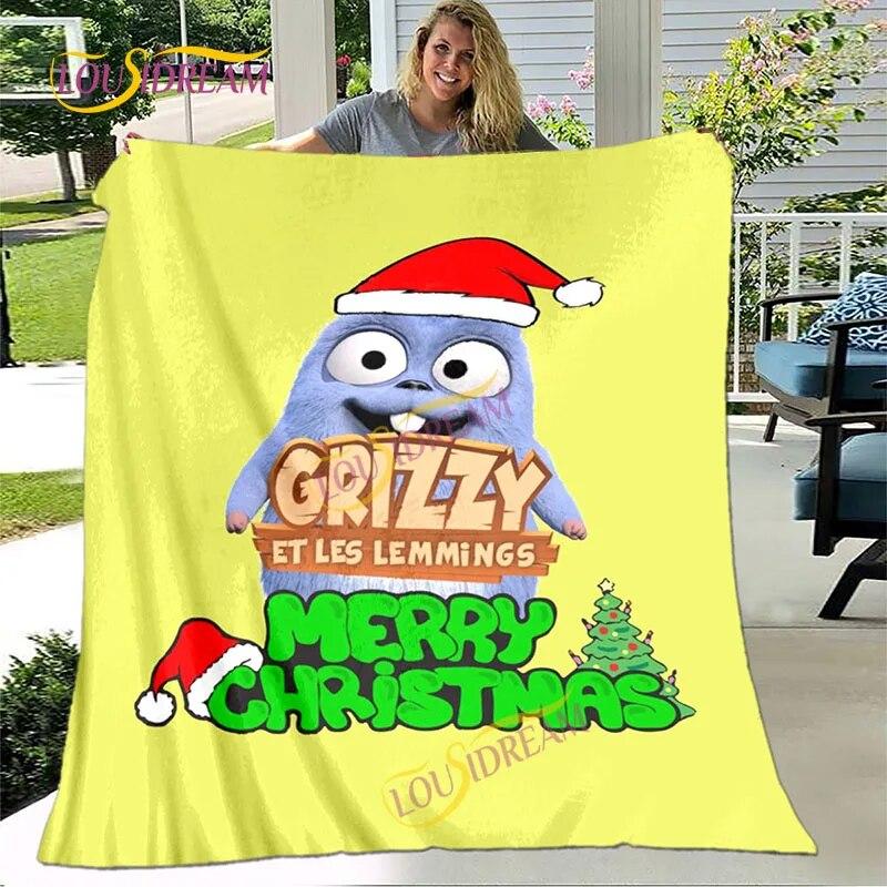 Cartoon 3D Druck Französisch Cartoon Flanell Mode Grizzy Und Die Lemminge Decke Kinder Erwachsene Decke Hause Büro Decke.