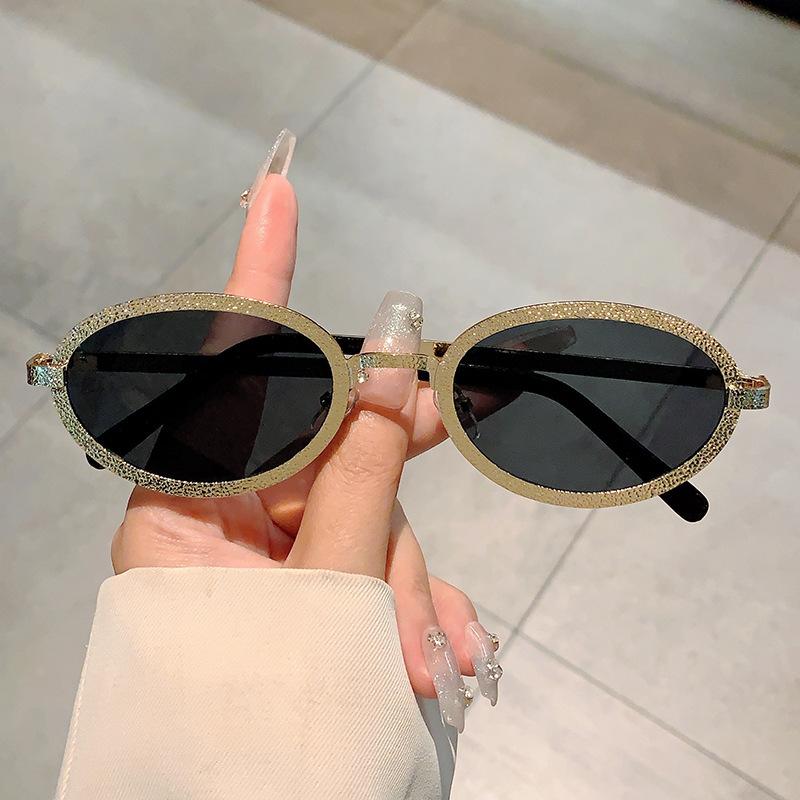 Small Frame Oval Sunglasses Women For Men Vintage Steampunk Trend Sun Glasses Hip Hop Luxury Brand Designer Metal Shades Uv400