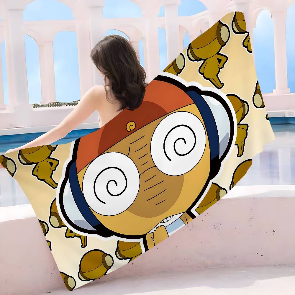 Cartoon Funny K-Keroros Gunsou Frog Microfiber Beach Towel Absorbent Quick dry Soft Yoga Swimming Resort Mountain Climbing Towel