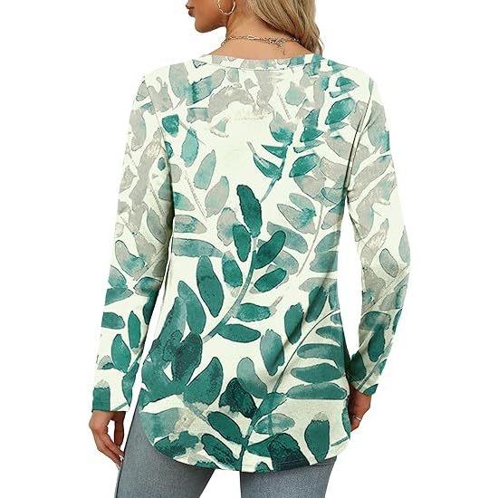 GMXIA Autumn Women's Solid Color Long Sleeve Top Round Neck Loose Casual Base Shirt