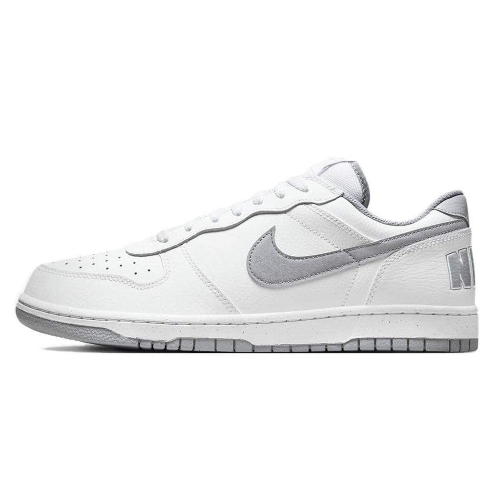 Nike Big DEER Nautical Era Leather Abrasion Resistant Slip Resistant Low top Skateboard Shoes Men's White Gray 355152-106(Team84-)