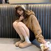 [FanGui] Wool small potatoes~ Baotou inner height increase Birkenstock fluffy slippers women's loafers cotton shoes