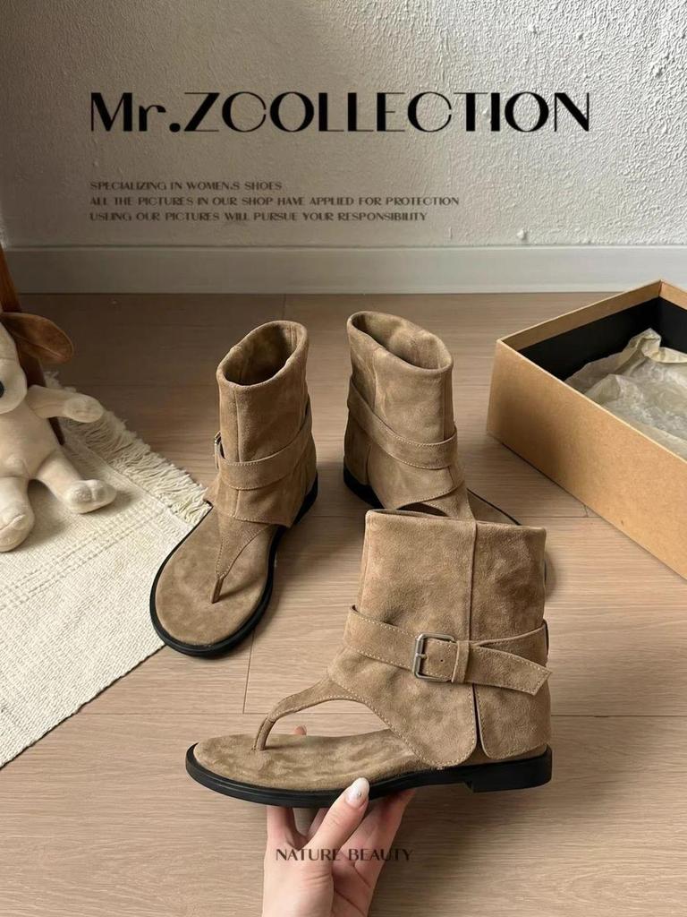 2026 Retro Sommer Thong Sandalen für Damen - Dicke Sohle, Modischer Hot Girl Stil