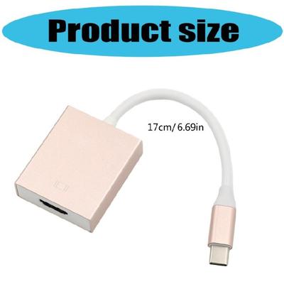 4K Resolution USB C To Hdmis Adapter For Laptop Tablets Smartphone Projection To External Monitors Or Television
