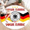 German Football Crest Custom Name Round Area Rug Carpet Rug For Living Room Bedroom Sofa Playroom Decor Nonslip Floor Mat