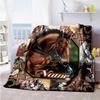 Horse666 Customize Text Blanket Cozy Customizable Blanket Ultra-Soft Throw For Seaside Couch Office Chair Four Seasons Universal