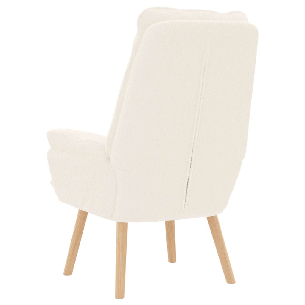 Cream Armchair 69 X 74 X 93 Cm Sherpa Fabric