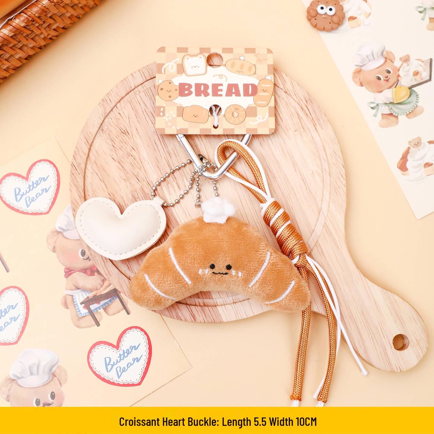 

Cute Miu Style Cartoon Bread Plush Doll Keychain Ornament No Specification