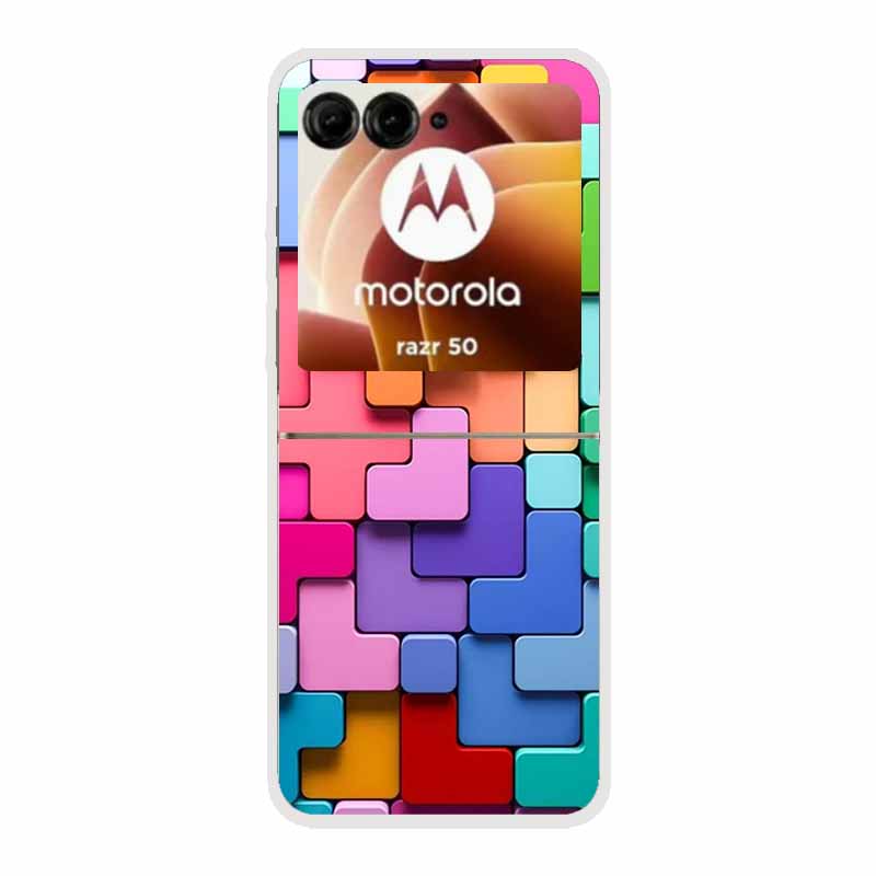 For Motorola Razr 50 Ultra Case Plastic Hard Painted Cartoon Transparent Back Cover Case for Motorola Razr 50 5G Hard PC Case 50