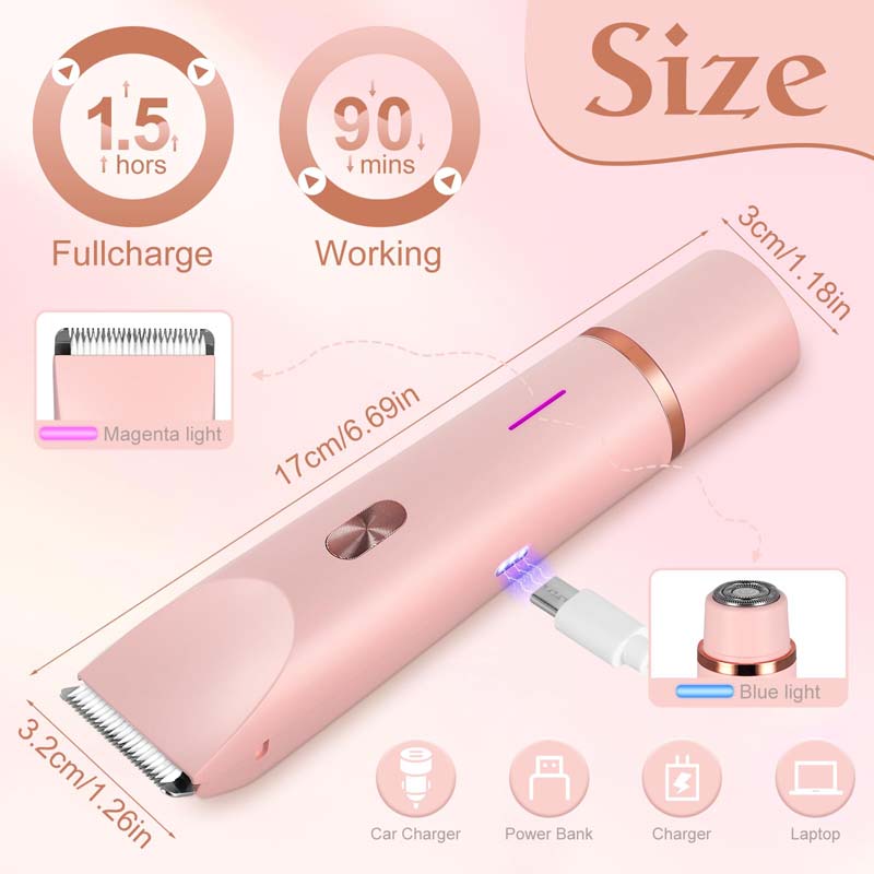 Xiaomi Multifunctional IPX7 Waterproof Mini Electric Hair Trimmer Portable Bikini Shaver Epilator for Women Body Grooming