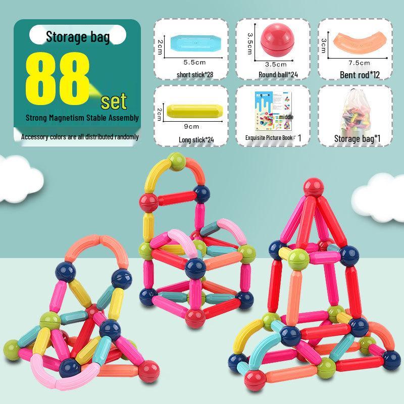 Magnetic Building Blocks: Toddler Educational Toys for Boys & Girls, Ages 3-6