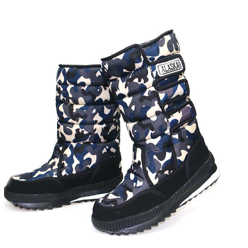 

Large Size Women Men Snow Boots Waterproof Men Ankle Boots Winter Unisex Outdoor Fur Warm Boot 47 сірий