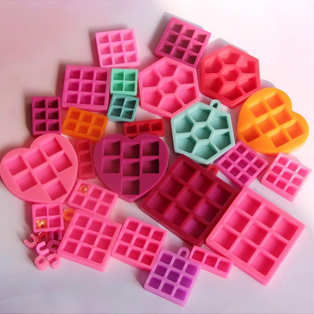 Miniature Grid Mold For Tiny Food Crafts Food Grade Silicone Tray Mold Easy To Use DIY Mini Display Stand Accessories