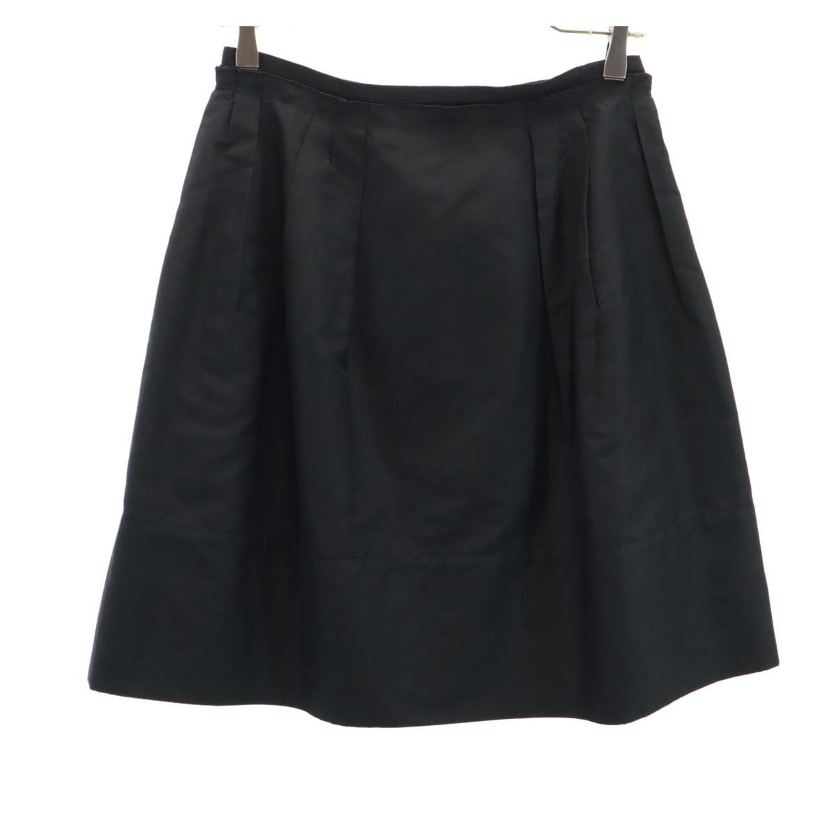 

FOXEY Made in Japan Silk Midi length Flare Attack skirt 38 black Women Used