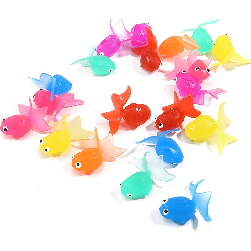 Colorful Simulation Goldfish Model Soft Rubber Gold Fish Small Goldfish Kids Toy Plastic Goldfish Gift Toys For Kids