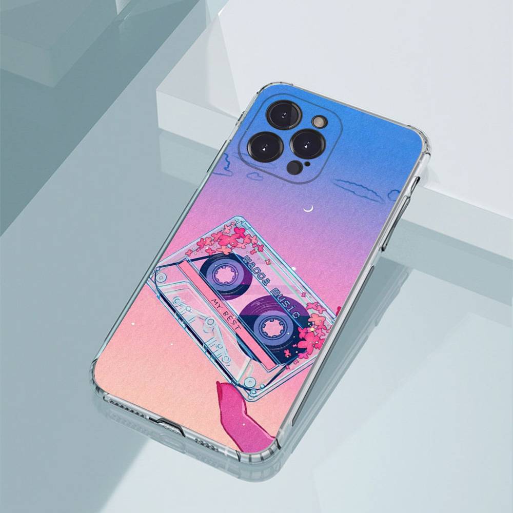 

Vaporwave Aesthetic Phone Case For iPhone17,16,15,14,13,12,11,Pro,Xs,Max,Mini,Plus Antislip Shockproof Hard iPhone14Pro