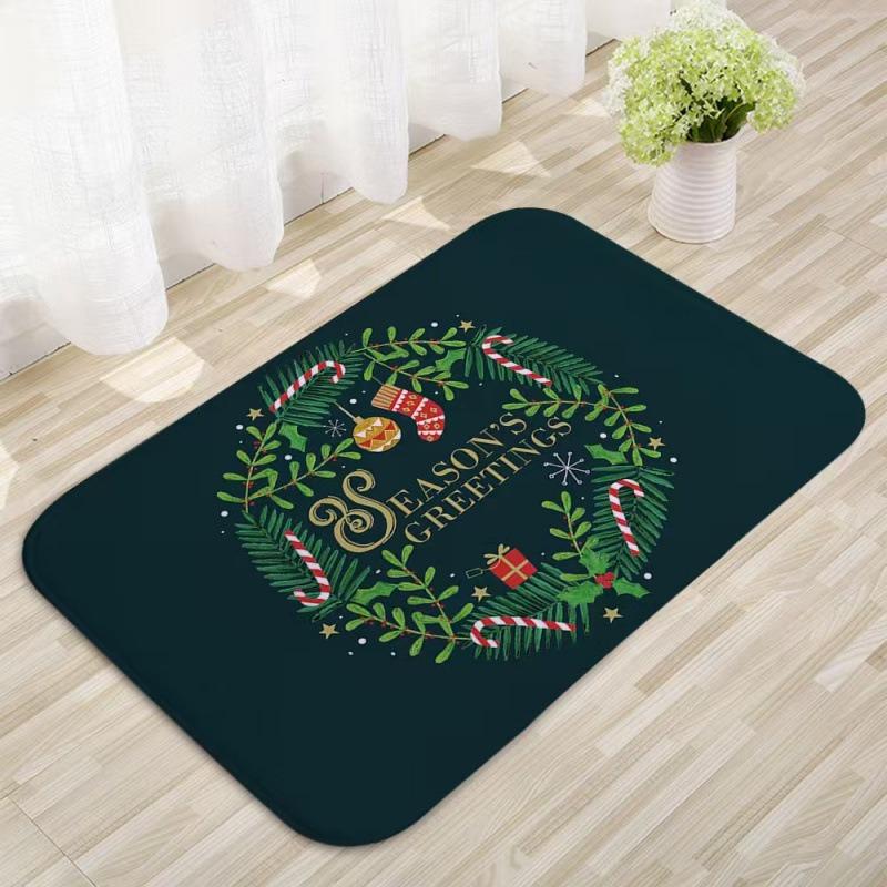 Christmas Slogan Doormats, Merry Christmas Season Greetings Prints, Festive Art, Soft Floor Mats for Home Holiday Cheer 40x60cm