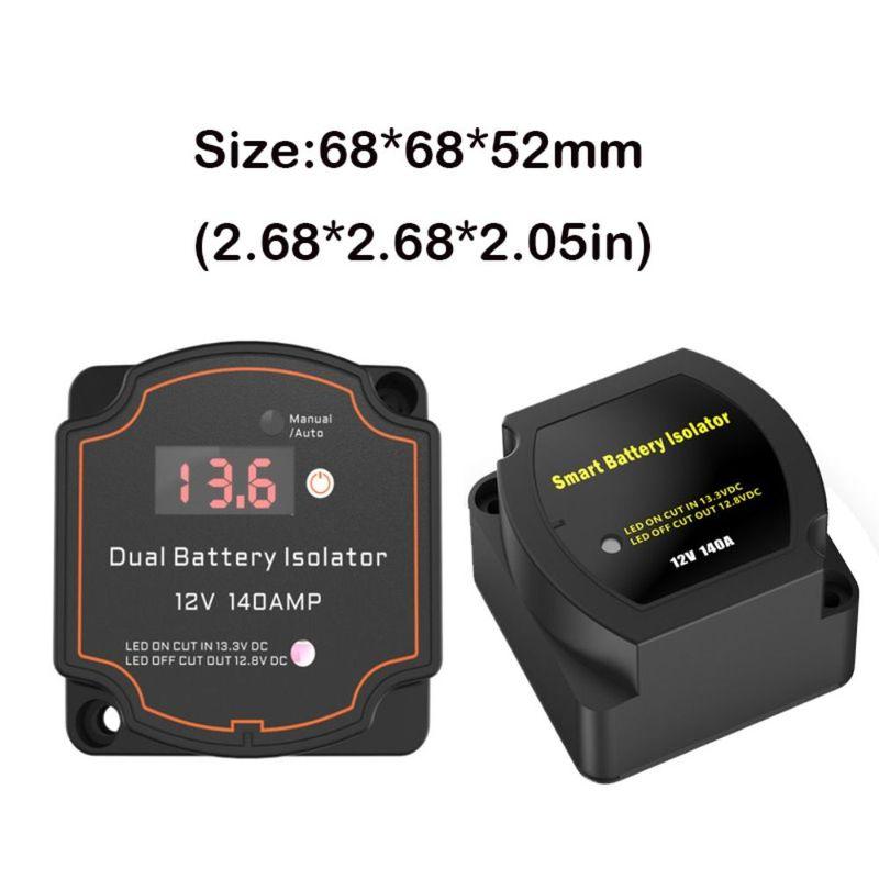 Smart Dual Battery Isolator 12V 140A Durable Voltage Sensitive Relay Advanced VSR Voltage Setting For Camper Car RV Boat