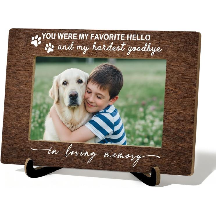 Dog Memory Memorial Gifts 4x6 Picture Frame, Dog Loss Sympathy Gifts Photo Frame, Pet Dogs in Loving Memory Picture Photo Frames 4"x6"for Desk