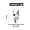 Punk Rock Skeletthand Brosche Emaille Pins Kreative Ich liebe dich Geste Metallbrosche Rucksack Reversabzeichen Halloween Schmuck Geschenke