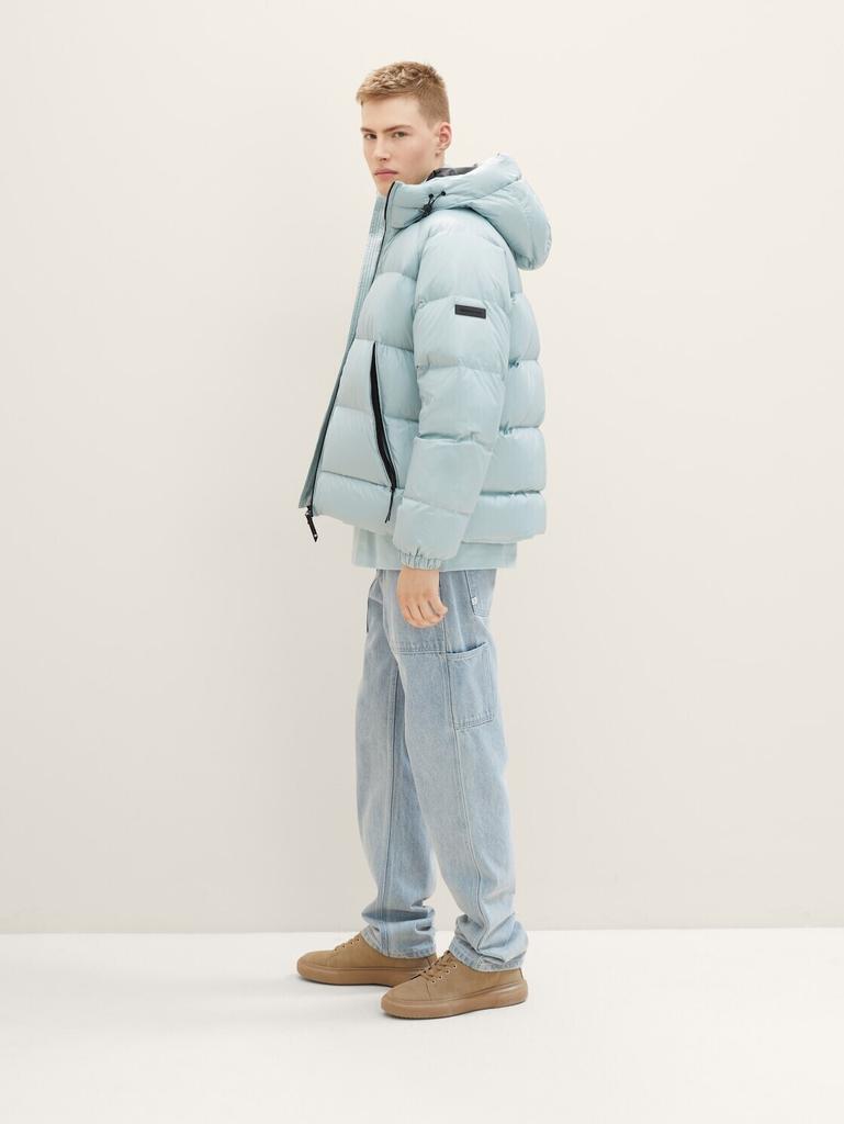 Mid-season Jacket Tom Tailor Denim Jacket with Recycled Down (1037392) Dusty Mint Blue