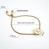 European-American Titanium Steel 26-Letter Bracelet, Unique 18K Stainless Steel Alphabet Bangle for Women