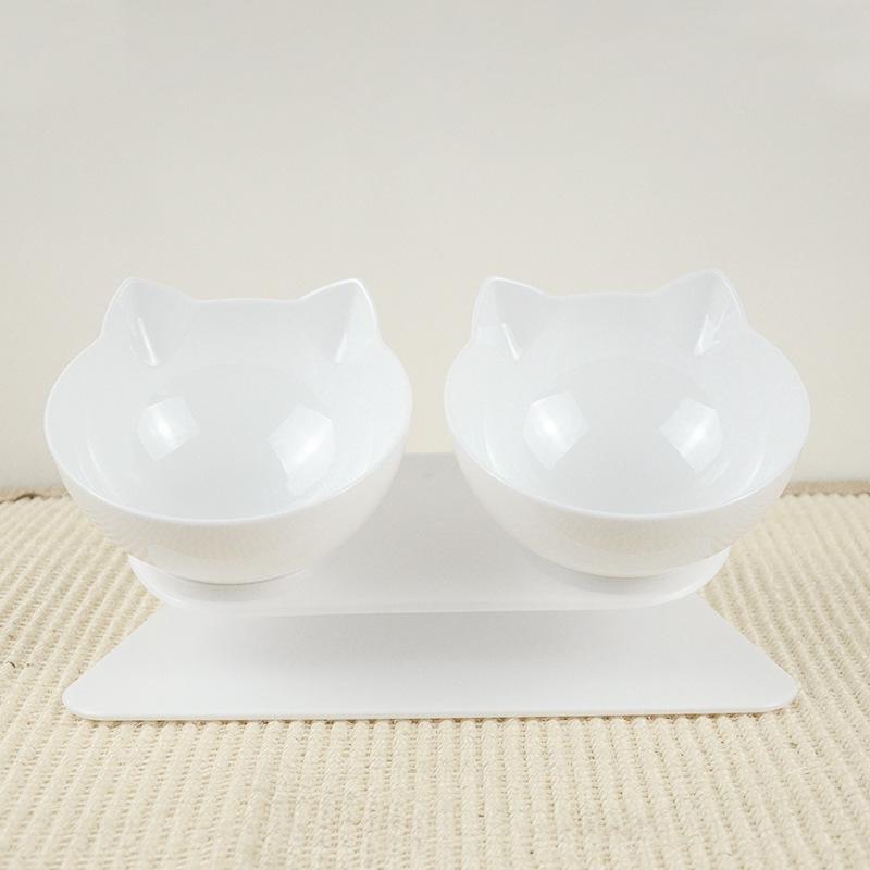 HOOPET Pet Bowl Non-slip Double Cat Bowl Dog Bowl With Raised Stand Food Water Feeder For Cats For Dogs Pets Supplies