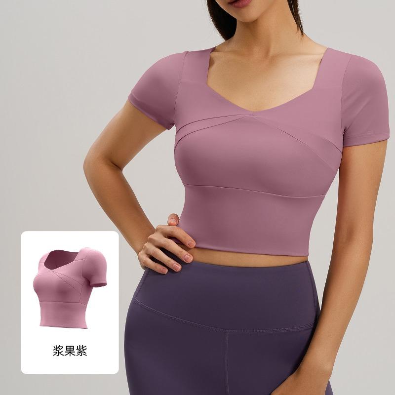 Women's Yoga Short Sleeve Sports Fitness Tops