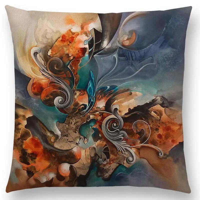 Neue Malerei im abstrakten Stil Skulptur Mysteriöses Muster Kissenbezug Sofa Zierkissenbezug